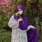 Lavender Noor Abaya | Elegant Floral Modest Collection