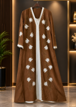 Premium Saffron Fabrics 2 Part Borka | Cultural Dress - Image 2